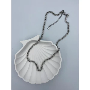 Zeyna Accessories 4 mm Burgu Zincir Antialerjik Paslanmaz Çelik Kolye 53 cm