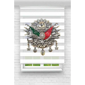 Genç Odası - Osmanlı Tuğra Baskılı Zebra Perde