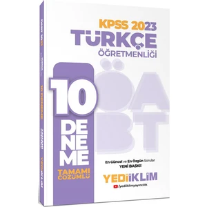 Yediiklim Yayınları ÖABT 2023 Türkçe Öğretmenliği Tamamı Çözümlü 10 Denem
