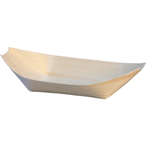 Ambalaj Pazarı Tahta Kayık Tabak 6,5x17 Cm - 50 Adet