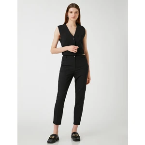 Crop Cigarette Pantolon Cepli Normal Bel