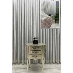 Yeni Sezon Ütü Istemez Taç Narina Tül Kırışmaz Beyaz Gramajlı Salon Mutfak Perdesi 1/2,5 Orta Pile