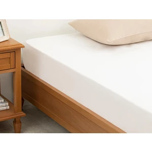 English Home Düz Pamuklu Tek Kişilik Plus Lastikli Çarşaf 120 x 200 cm Beyaz