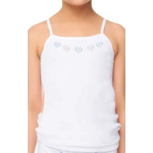 Kız Çocuk Ip Askı Işlemeli Atlet 0165 6'lı Paket