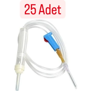 Serum Seti Kilitli Infüzyon Seti 21G Yeşil İğneli 25 Adet