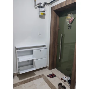 2+2 Yatay Raflı Kilitli Metal Ayakkabılık