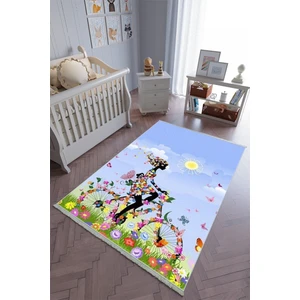 10 Post Online Çocuk Odası Halısı Çok Renkli Yolluk Kaymaz Yuvarlak Oval Kesme Ince Yıkanabilir Halı