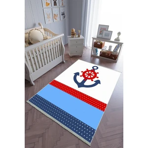 10 Post Online Çocuk Odası Halısı Lacivert Erkek Yolluk Kaymaz Yuvarlak Oval Kesme Ince Yıkanabilir Halı