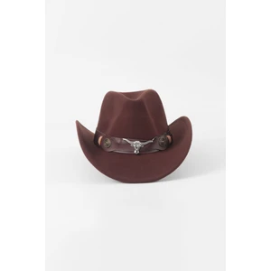 Kovboy Fötr Şapka - Kahverengi