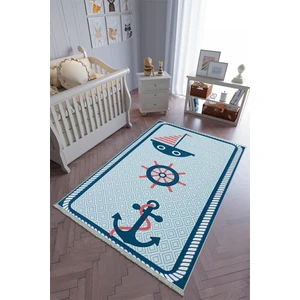 10 Post Onlineçocuk Odası Halısı Mavi Turkuaz Yolluk Kaymaz Yuvarlak Oval Kesme Ince Yıkanabilir Halı