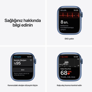 Apple Watch Series 7 Gps + Cellular, 41MM Mavi Alüminyum Fiyatı