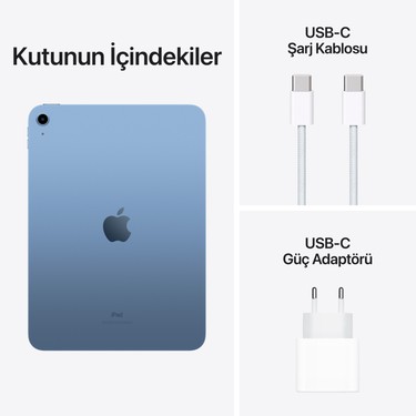 Apple iPad 10.Nesil 64GB 10.9 Wi-Fi Tablet - MPQ13TU/A Mavi Fiyatı