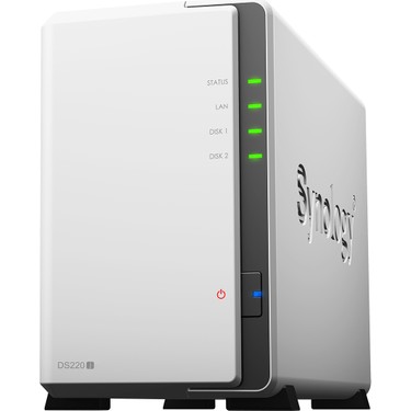 Synology DiskStation DS220j 本体+6TBHDD×2 Synology DS220J 2 Yuvalı Kişisel Bulut Nas Sistemi (Disksiz) Fiyatı