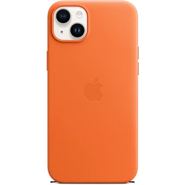 Apple iPhone 14 Plus Leather Case With Magsafe - Orange