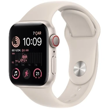 Apple Watch Se Gps + Cellular 40MM Starlight Aluminium Case With Starlight Sport Band - Regular