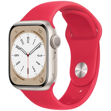 Apple Watch Series 8 Gps + Cellular 41MM (Product)Red Aluminium Case With (Product)Red Sport Band -