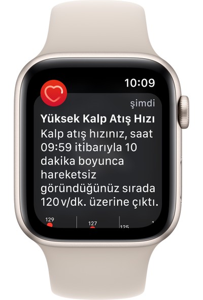 Apple Watch Se 2. Nesil Gps 44MM Starlight Aluminium Case With Starlight Sport Band - Regular MNJX3TU/A