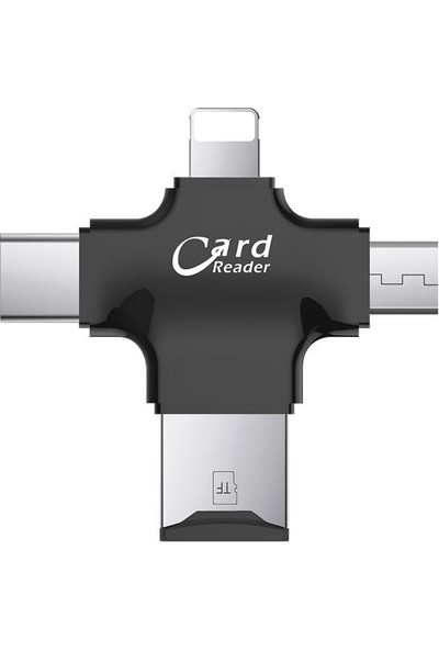 Apera Gn-24 Otg 4 In 1 Micro USB Flash Disk Type C Mikro Sd Kart Okuyucu Ios iPhone Android