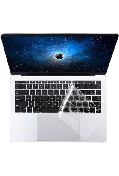 Apple Macbook 15' Pro 2017 A1707 Zore Klavye Koruyucu Şeffaf Silikon Ped Lyon Tech