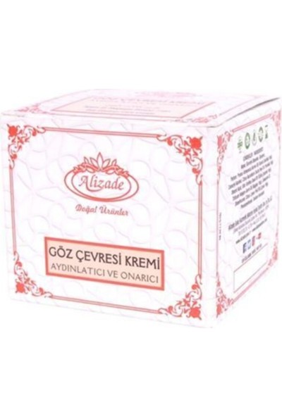 Alizade Göz Çevresi Kremi Aydınlatıcı ve Onarıcı %100 Doğal Ürün Göz Çevresi