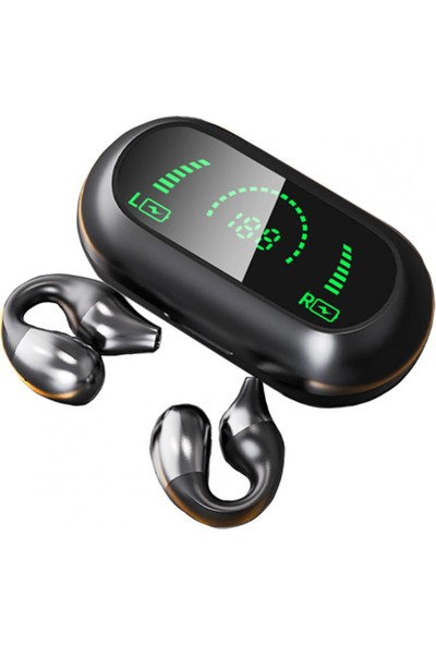 Happy World Shopping Kemik Iletim Kulaklık Bluetooth 5.2 Kulak Klipsi Kulak Küpe Kablosuz Kulaklıklar Spor Kulaklıklar Mic Ile Kulak Kancası (Yurt Dışından)