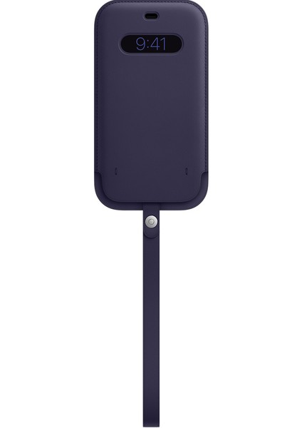 Iphone 12 pro max deri zarf kılıf derin mor