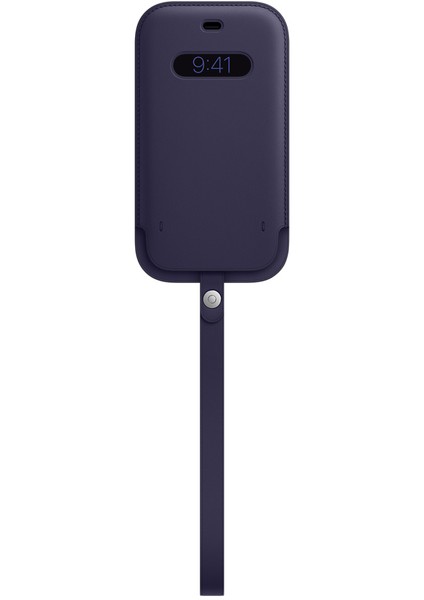 iPhone 12|12 Pro Deri Zarf Kılıf Derin Mor
