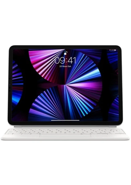 MJQJ3TQ/A Turkısh Q Magıc Keyboard Generatıon 3 White For IPAD Pro 11''