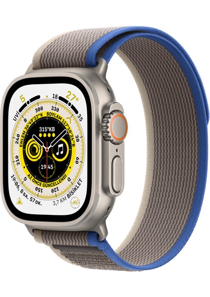 Watch Ultra Gps + Cellular, 49MM Titanium Case With Blue/gray Trail Loop - m/l MQFV3TU/A