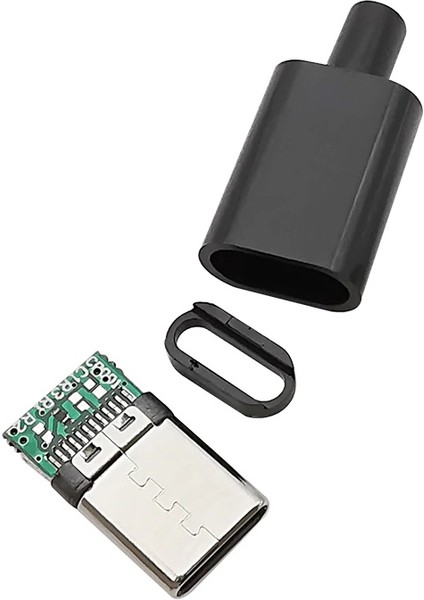 Type-C USB 3.1 Şarj Soketi 24 Pin Erkek Fiş - Siyah