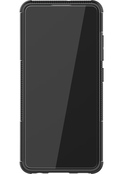 Samsung Galaxy A32 4g Için Kickstand Ile Serin Lastik Deseni Pc + Tpu Telefon Kılıfı Eu Versiyonu (Yurt Dışından)