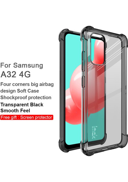 Samsung Galaxy A32 4g Için Ultra Net Ekran Koruyucu Ile Imak Esnek Tpu Kasası Tam Kapsam Koruması [eu Versiyon] (Yurt Dışından)