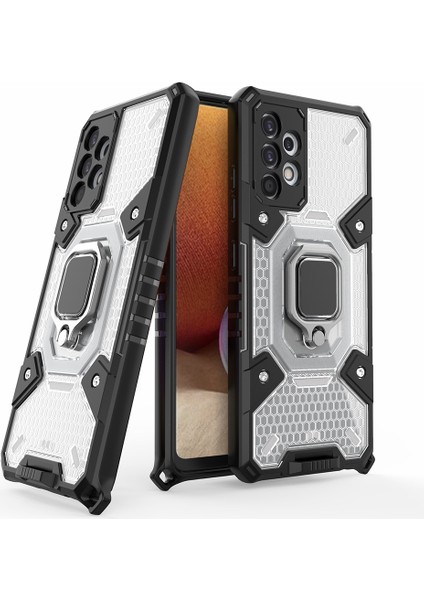 Samsung Galaxy A32 4g Eu Versiyonu Için Halka Kickstand Hibrid Sert Pc Yumuşak Tpu Şok Geçirmez Koruyucu Kasa (Yurt Dışından)