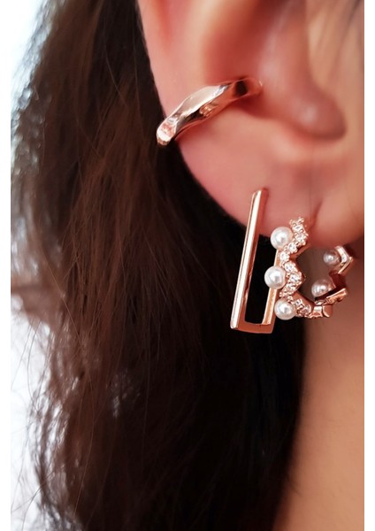 Tekli Inci Zigzag Ithal Gümüş Küpe fiyatları