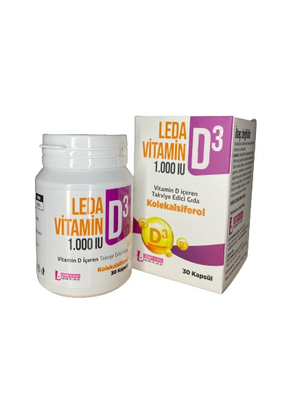Leda Vitamin D3 1000IU 30 Kapsül