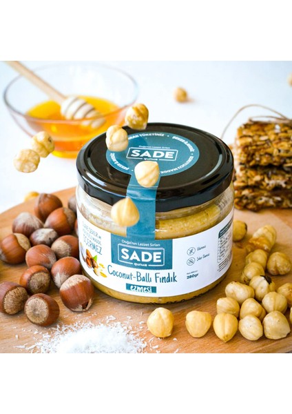 Sade Gurme Coconut & Ham Ballı Fındık Ezmesi 280 gr