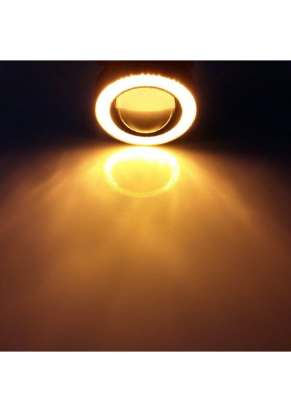 Fiat Ducato Uyumlu, Universal Mercekli LED Angel Sis Farı, 76MM Turuncu Renk fırsatları