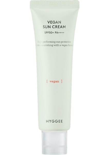 Hyggee Vegan Sun Cream 50 ml, Yeni Nesil Kimyasal Filtreli Vegan Güneş Kremi, Güneş Koruyucu Krem, Yüz Güneş Kremi