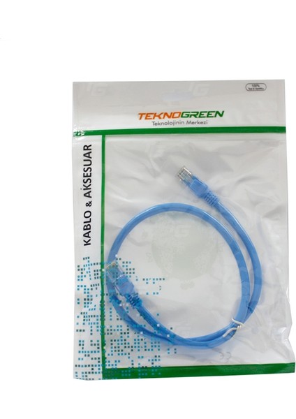 TKC-001M 1m Cat 6 Ethernet Kablosu Mavi