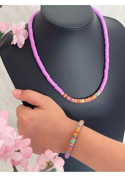 Fimo Boncuk Renkli Kolye Bileklik Takım fiyatları