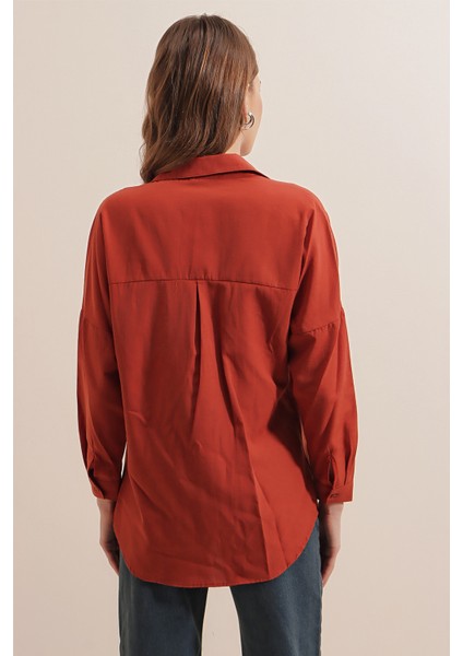 Oversize Uzun Basic Gömlek DS22YB113900