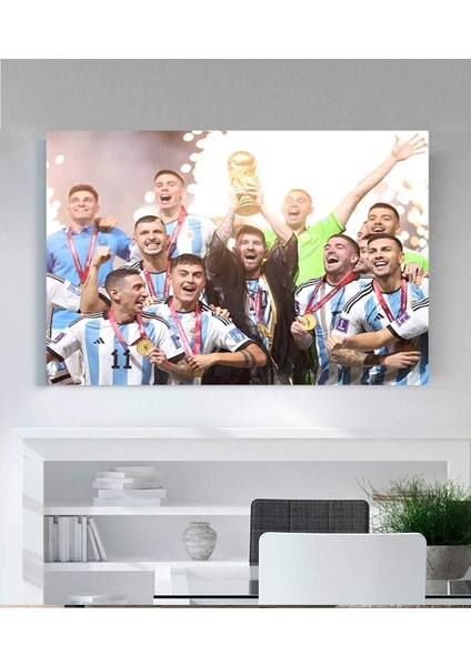 Fifa Dünya Kupası Katar 2022 - Messi Dünya Kupası Kanvas Tablo