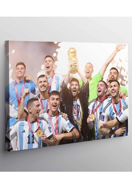 Fifa Dünya Kupası Katar 2022 - Messi Dünya Kupası Kanvas Tablo fiyatları