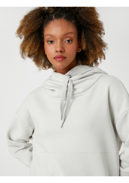 Kapüşonlu Basic Sweatshirt Oversize