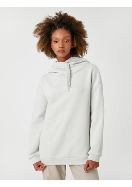 Kapüşonlu Basic Sweatshirt Oversize
