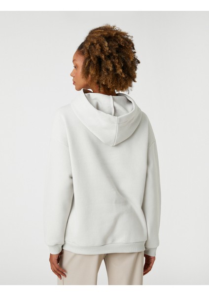 Kapüşonlu Basic Sweatshirt Oversize