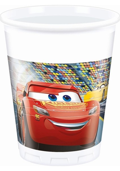 LDC7982 Balonevi, Cars 3, 8 Adet Kağıt Bardak, 180/200CC modelleri