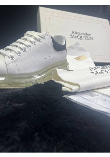 Alexander Mcqueen Beyaz Logolu Erkek Deri Sneaker