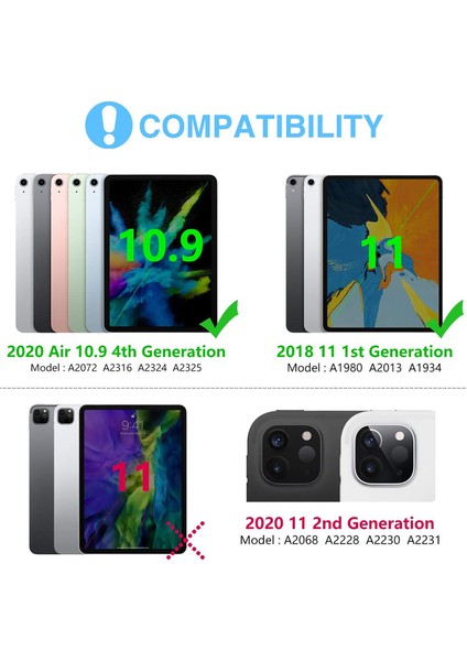 Apple iPad Air 4/5 Nesil 10.9 inç iPad Air 11 inç Uyumlu Bluetooth Klavyeli Kılıf Standlı indirimleri
