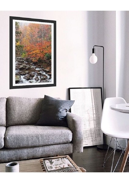 Modern 1XE27 Duylu Siyah Metal Lambader Köşe Lambası